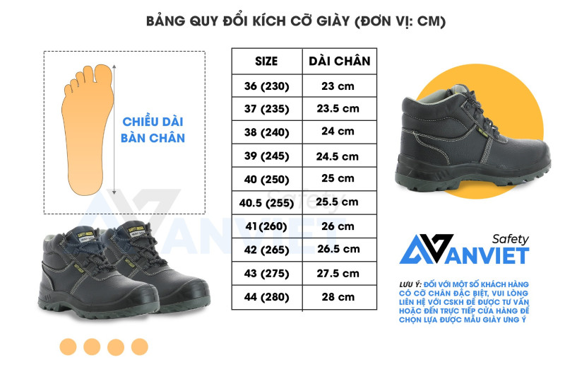 hướng dẫn chọn size