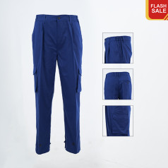 [Siêu khuyến mãi - Mua 1 tặng 1] Quần bảo hộ lao động AV03 màu xanh vải kaki siêu bền, Size L - Vải kaki liên doanh
