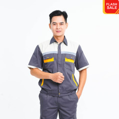 [Siêu khuyến mãi - Mua 1 tặng 1] Quần áo bảo hộ lao động, đồng phục kỹ sư Evinz AV17 chất liệu thoáng mát, Size M - Vải kaki liên doanh