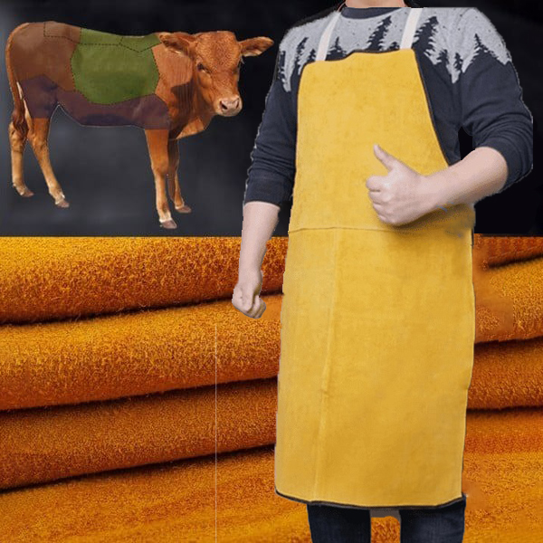 Tạp dề hàn da bò chống nhiệt, chống tia lửa hàn Q106