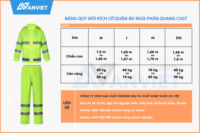 hướng dẫn chọn size