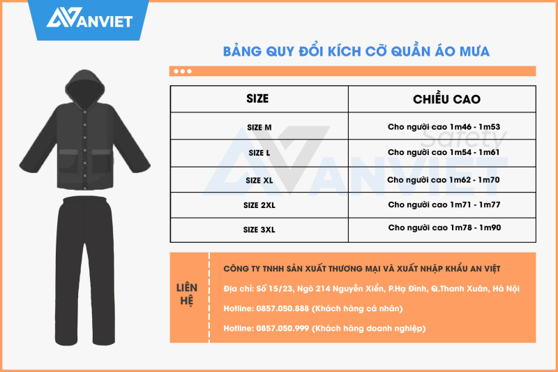 hướng dẫn chọn size