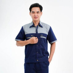 [Siêu khuyến mãi] Quần áo bảo hộ lao động Evinz AV29 ngắn tay cho kỹ sư, nhân viên kỹ thuật