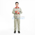 Áo bảo hộ lao động Evinz AV09 vải kaki cao cấp, không phai xù cho kỹ sư, nhân viên kỹ thuật, Size L - Vải kaki liên doanh
