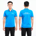 Áo polo đồng phục màu xanh dương P04, Size M - Vải cá sấu mè