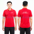 Áo phông đồng phục màu đỏ P12, Size L - Vải cá sấu mè