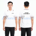 Áo polo đồng phục màu trắng P03, Size M - Vải cá sấu mè
