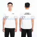 Áo polo đồng phục màu trắng chất liệu bền bỉ P08, Size S - Vải cá sấu mè
