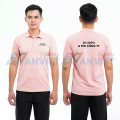 Áo polo đồng phục màu hồng nhạt P10, Size M - Vải cá sấu mè