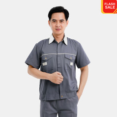 [Siêu khuyến mãi] Quần áo bảo hộ lao động Evinz AV26 cho kỹ sư kỹ thuật ngắn tay thoáng mát