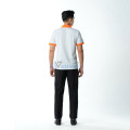 Áo polo đồng phục màu trắng phối cam nổi bật P23, Size L