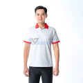 Áo polo đồng phục màu trắng phối đỏ P20 bền, đẹp, thoáng mát, Size M