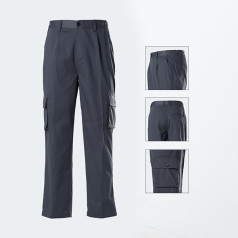 Quần bảo hộ lao động AV02 màu xám thiết kế túi hộp tiện lợi