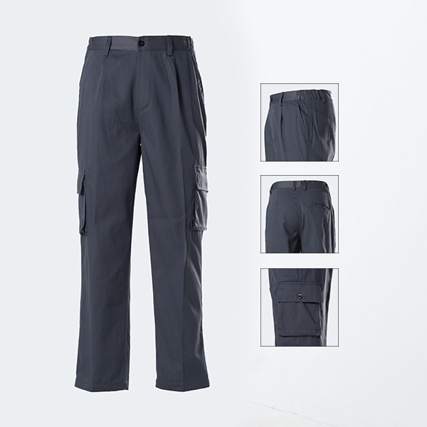 Quần bảo hộ lao động AV02 màu xám thiết kế túi hộp tiện lợi