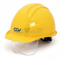 Mũ bảo hộ COV Hàn Quốc có kính E002 cao cấp bảo vệ toàn diện M125, Màu vàng