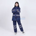 Bộ áo mưa phản quang màu tím than chống thấm vượt trội A13, Size L