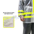 Bộ quần áo mưa trong suốt phản quang A14, Size L