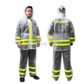 Bộ quần áo mưa trong suốt phản quang A14, Size L