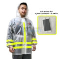 Bộ quần áo mưa trong suốt phản quang A14, Size L
