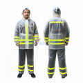 Bộ quần áo mưa trong suốt phản quang A14, Size L