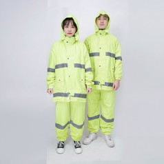 Bộ quần áo mưa phản quang thiết kế có mũ cao cấp A12