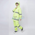 Bộ quần áo mưa phản quang thiết kế có mũ cao cấp A12, Size L