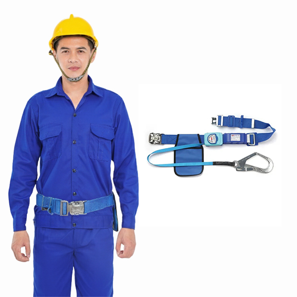 Dây đai an toàn Sseda 1 móc nhôm tự rút kèm giảm sốc C124