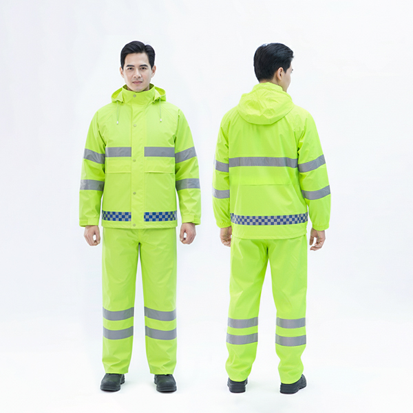 Bộ quần áo mưa phản quang cảnh sát giao thông loại 2 A10