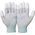 Găng tay sợi Carbon phủ ngón PU chống tĩnh điện T122, Size M