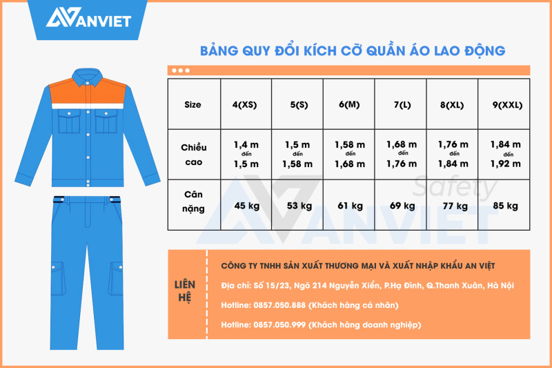 hướng dẫn chọn size