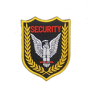 Logo bảo vệ BH33 thêu nổi hình khiên tinh tế, Logo thêu nổi