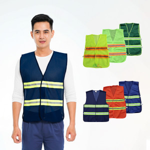 Áo gile phản quang vải lưới thoáng mát, thun hai bên giá rẻ AV65