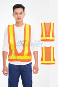 Áo lưới phản quang chữ A cho công nhân, kỹ sư AV66, Màu cam