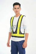 Áo lưới phản quang chữ A cho công nhân, kỹ sư AV66, Màu cam