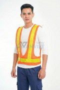 Áo lưới phản quang chữ A cho công nhân, kỹ sư AV66, Màu cam