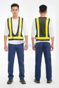 Áo lưới phản quang chữ A cho công nhân, kỹ sư AV66, Màu cam