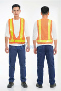 Áo lưới phản quang chữ A cho công nhân, kỹ sư AV66, Màu cam