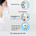 Khẩu trang 3M 9501V có van lọc, quai đeo qua tai H101