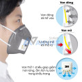 Khẩu trang 3M 9541V có van lọc, quai đeo qua tai H103, 1 chiếc