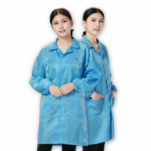 Áo choàng phòng sạch chống bụi, chống tĩnh điện cho công nhân thực phẩm S103