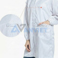 Áo choàng phòng sạch chống bụi, chống tĩnh điện S119, Size M - Màu trắng cúc cài