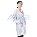 Áo choàng phòng sạch chống bụi, chống tĩnh điện S119, Size M - Màu trắng cúc cài