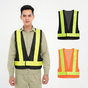 Áo lưới phản quang chữ A cho công nhân, kỹ sư AV66