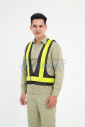 Áo lưới phản quang chữ A cho công nhân, kỹ sư AV66, Màu cam