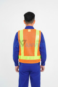 Áo lưới phản quang chữ A cho công nhân, kỹ sư AV66, Màu cam