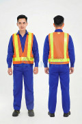 Áo lưới phản quang chữ A cho công nhân, kỹ sư AV66, Màu cam