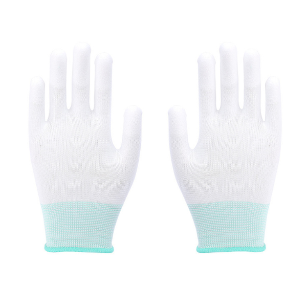 Găng phòng sạch tay sợi Polyester phủ PU đầu ngón, chống tĩnh điện S136