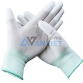 Găng phòng sạch tay sợi Polyester phủ PU đầu ngón, chống tĩnh điện S136
