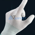Găng phòng sạch tay sợi Polyester phủ PU đầu ngón, chống tĩnh điện S136