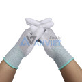 Găng tay sợi cacbon phủ bàn PU, chống tĩnh điện S140